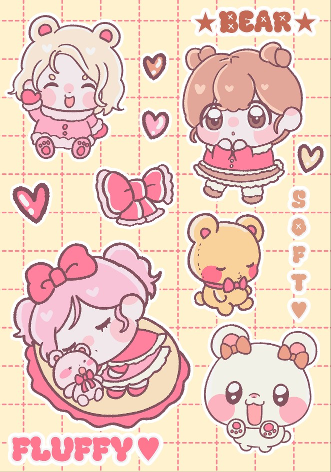 [스티커] 플러피 베어