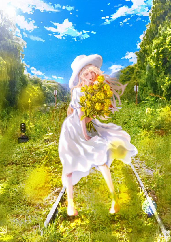 노란추억 한송이